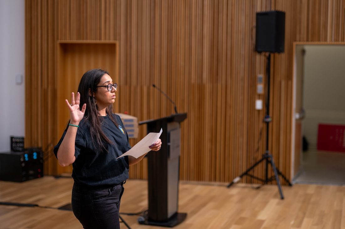 Sara-Maya Kaba speaking at Third Culture Futures