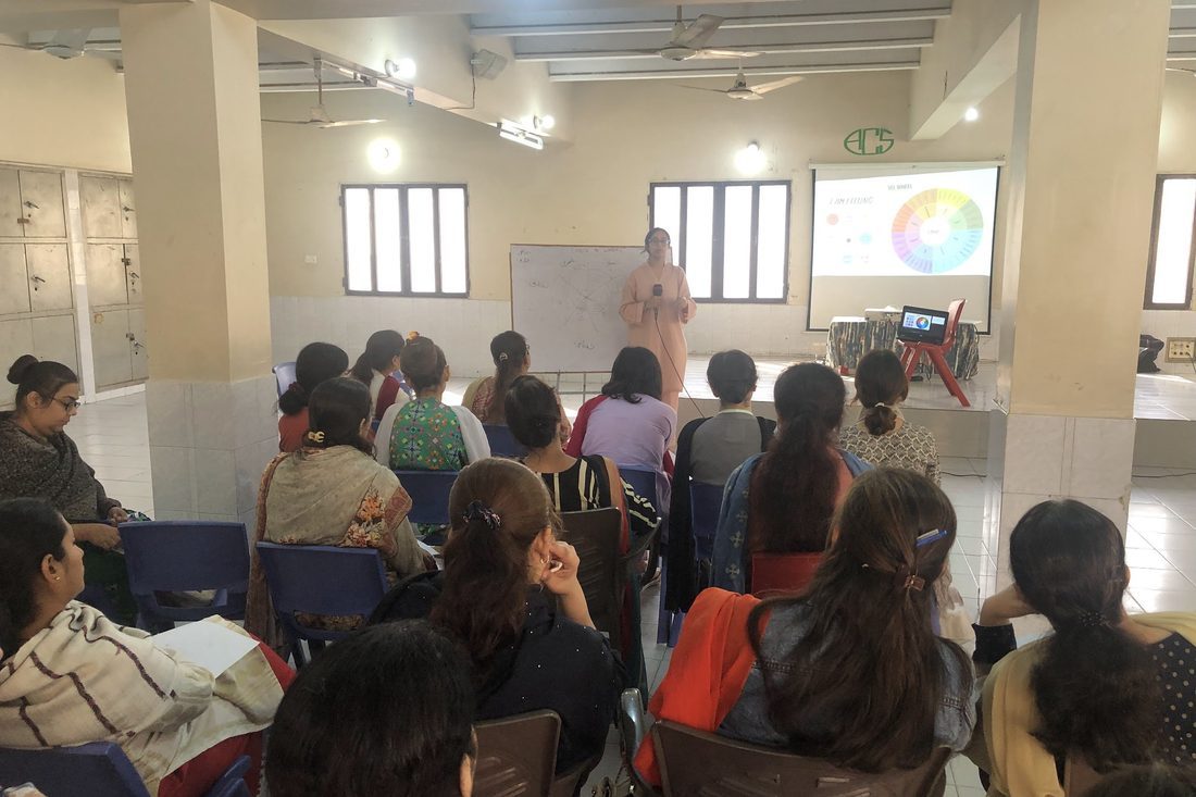 Women's workshop in session